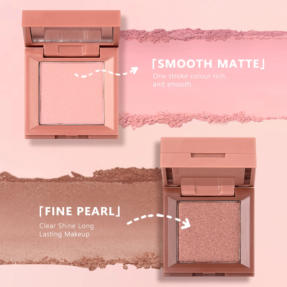 QIBEST 3 en 1 fard à paupières mat Blush Palette multicolore surligneur fard à joues poudre visage maquillage fard à paupières Palette femme cosmétique