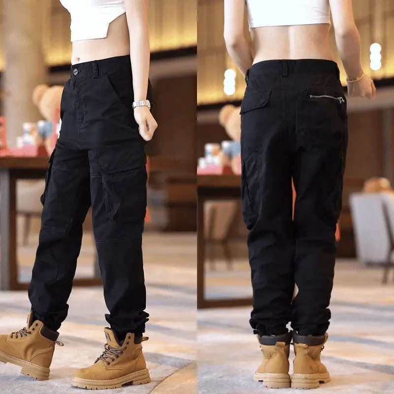 

Американские рабочие брюки с несколькими карманами, эластичные свободные брюки, весна-лето, тонкие мужские повседневные брюки-карго, Busin Gentleman