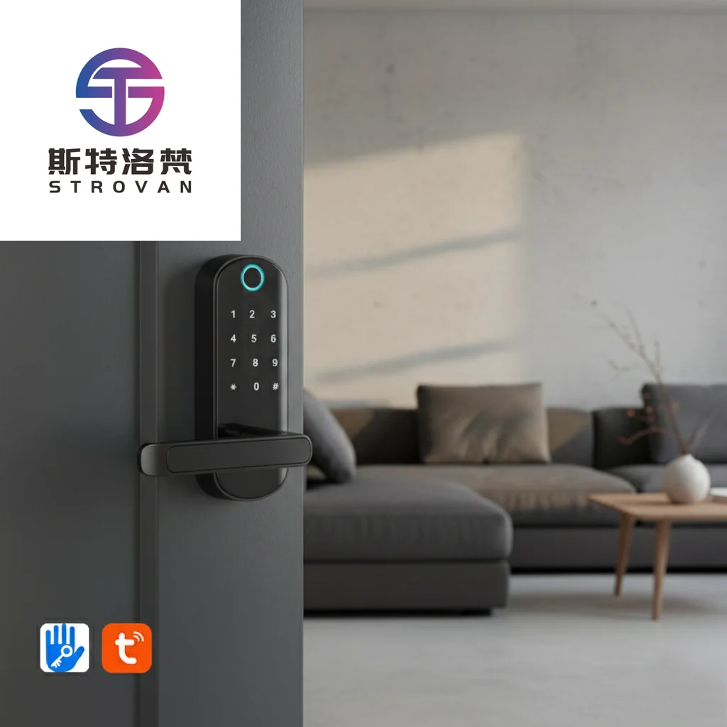 

STLF Source Price American Style Door Lock Tuya Ttlock Wifi Finger Print Door Locks for Wooden Doors