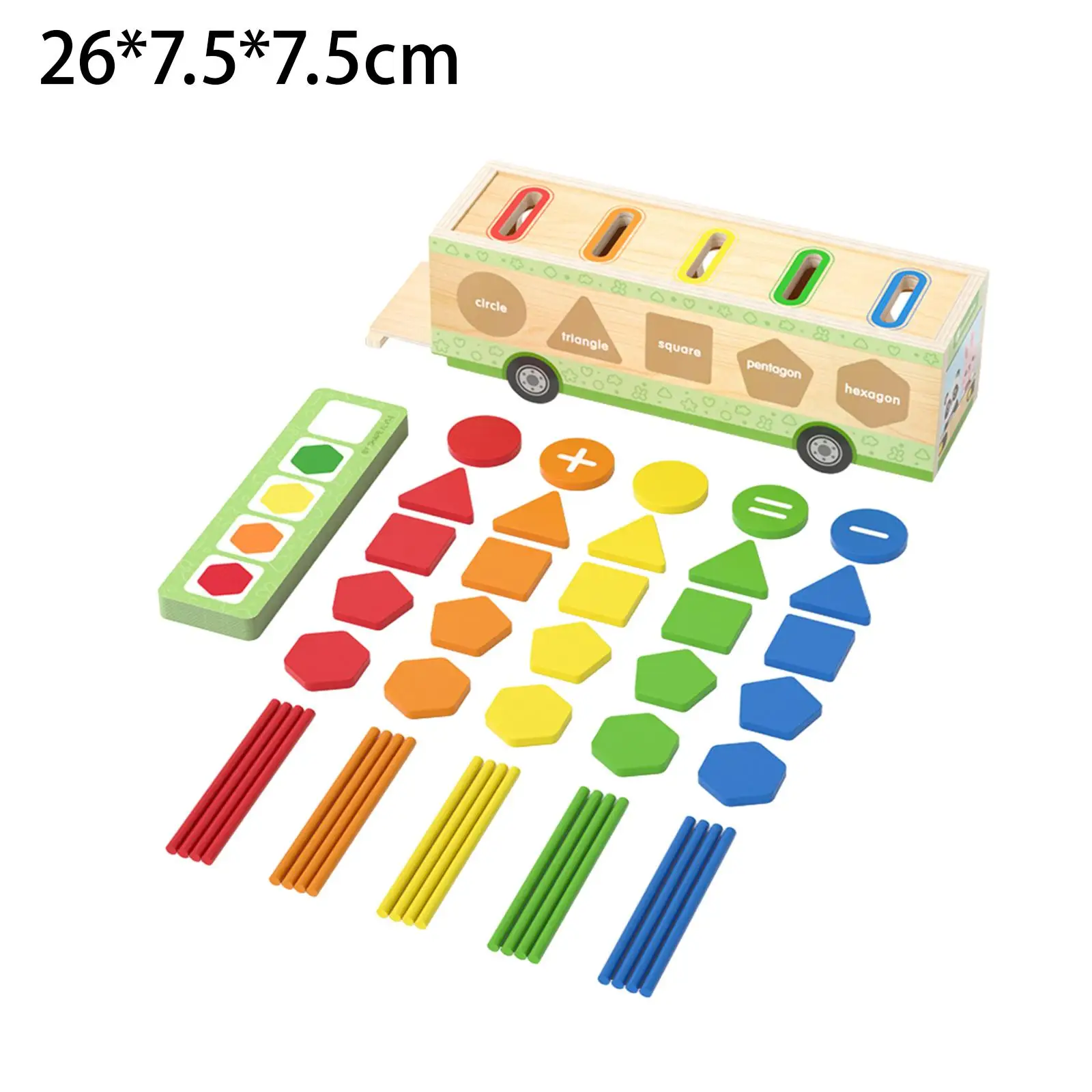 Wooden Color Shape Sorting Box Game Matching Box for Children Birthday Gifts