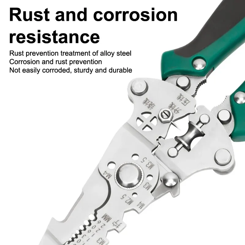 TUOSEN Multifunction Electrical Pen Tester, Wire Stripper Cutter Crimper, Electrician Tool Kit with Voltage Detection