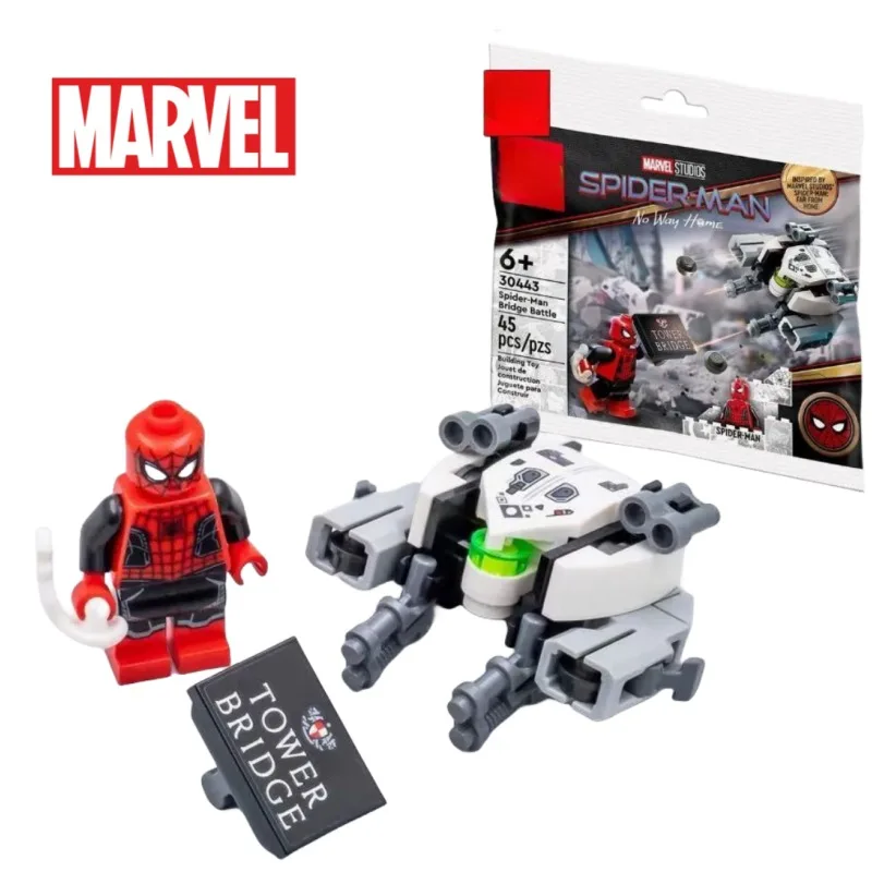 

Marvel Series Parallel Universe Cartoon Spider-Man Bridge Showdown Building Blocks Children's Educational Assembling Toy Gift