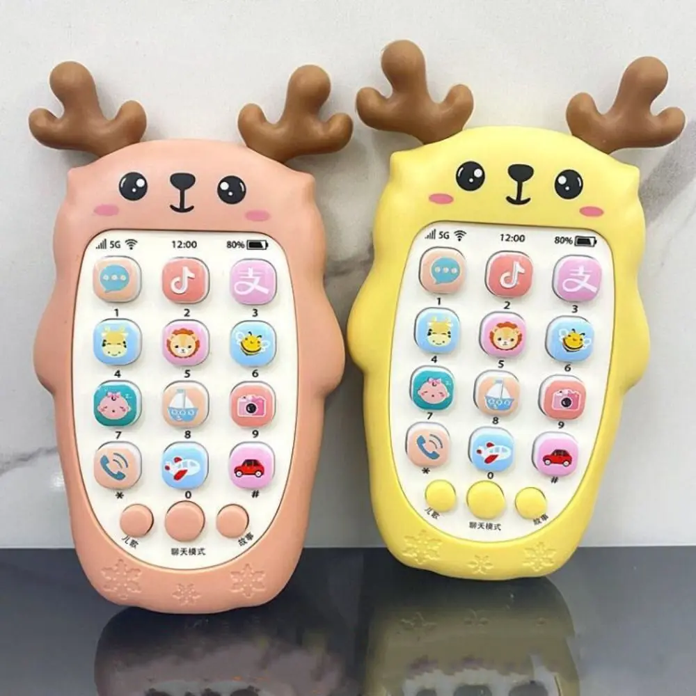 Divertente telefono multifunzionale con massaggiagengive, leggero, regalo per bambini che dorme presto