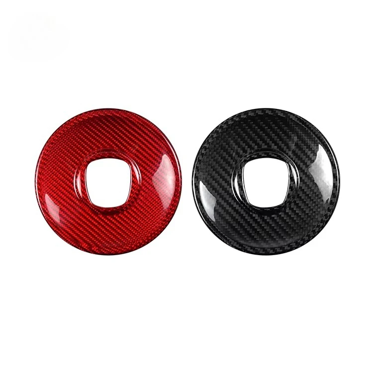 Fiber Interior Attractive Modern Design Steering Wheel Center Sticker For Fiat 500 Models