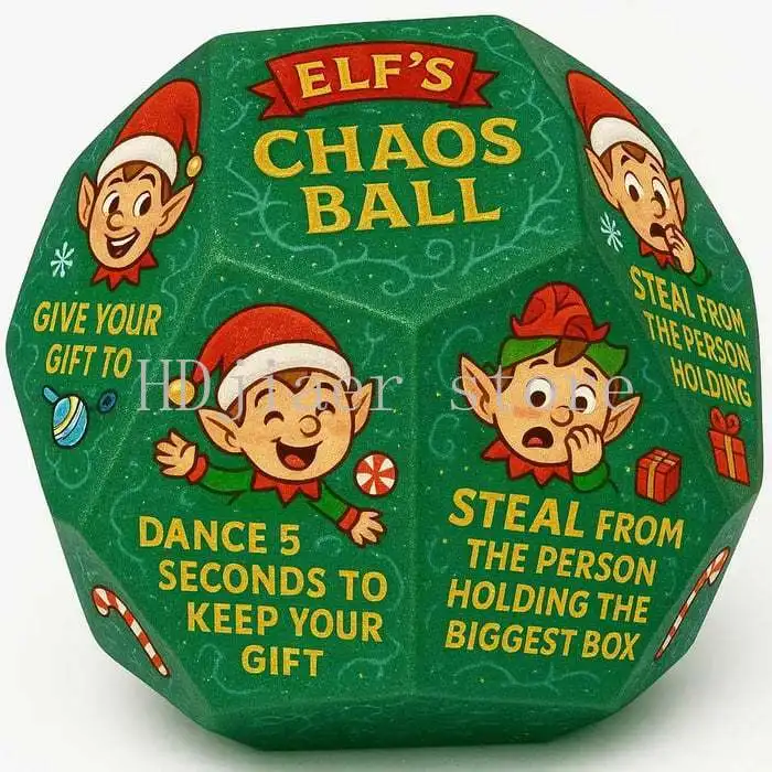 

Hilarious Christmas Gift Exchange Party Game Dice - Funny Dice for Christmas Holiday Gatherings & Celebrations