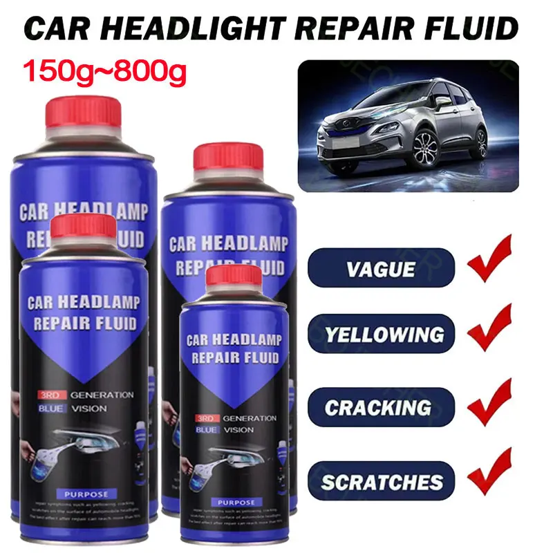 800g Car Headlight Restoration Repair Liquid Polymer Chemical Polish Repair Fluid Refurbishment Scratch Repair Polishing