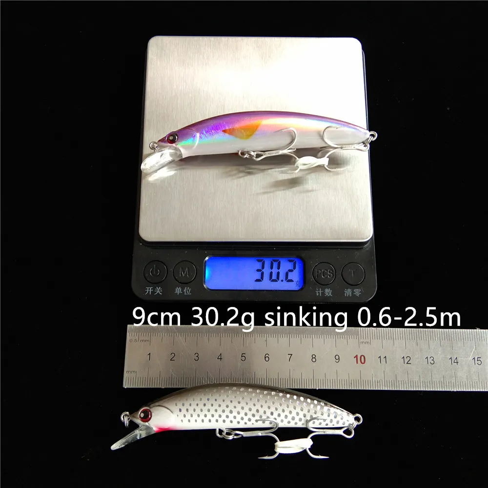 NOEBY 4pcs Long Casting Sinking Minnow Saltwater Fishing Lures 90mm 29g Trout Pike River Lake Hard Baits Jerkbait Fishing Lure image 2