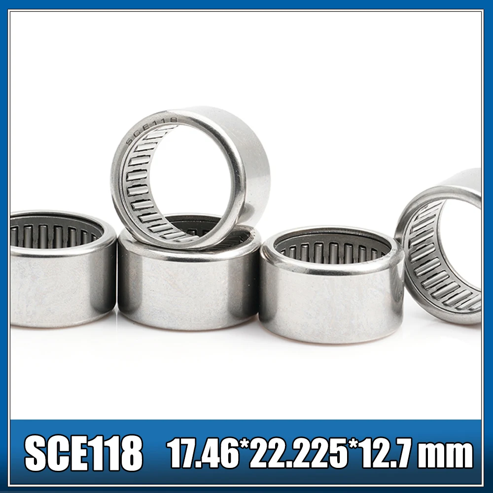 

SCE118 Bearing 17.46*22.225*12.7 mm ( 5 PCS ) Drawn Cup needle Roller Bearings B118 BA118Z SCE 118 Bearing