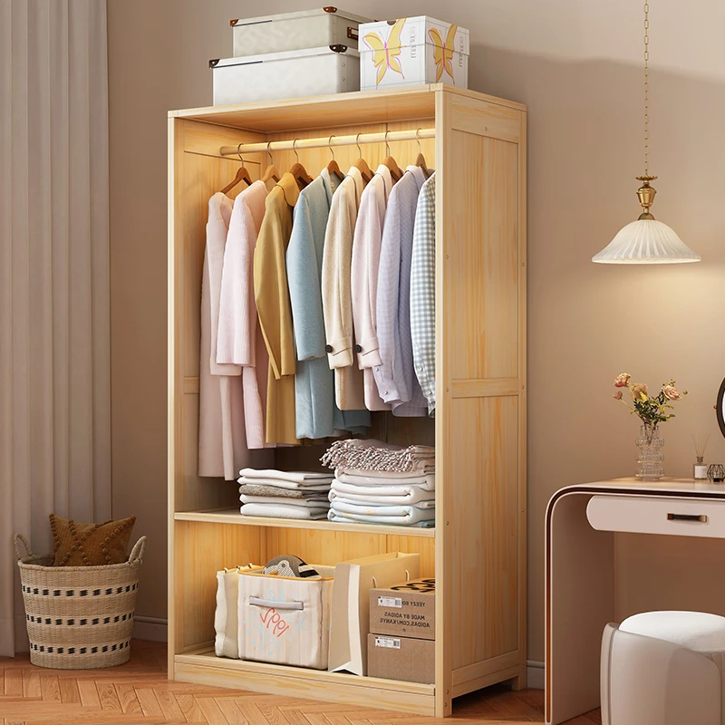 Lemari Penyimpanan Kayu Organizer Kamar Tidur Lemari Pakaian Rak Lemari Modern Hemat Ruang Ropero Lounge Suite Furniture