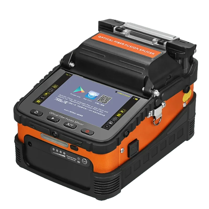 AI-6C+ Fiber Optic Fusion Splicer 6 Motors Optical Fiber Welding Machine With Fiber Cleaver Fiber Stripper Fiber Optic Tool Kit