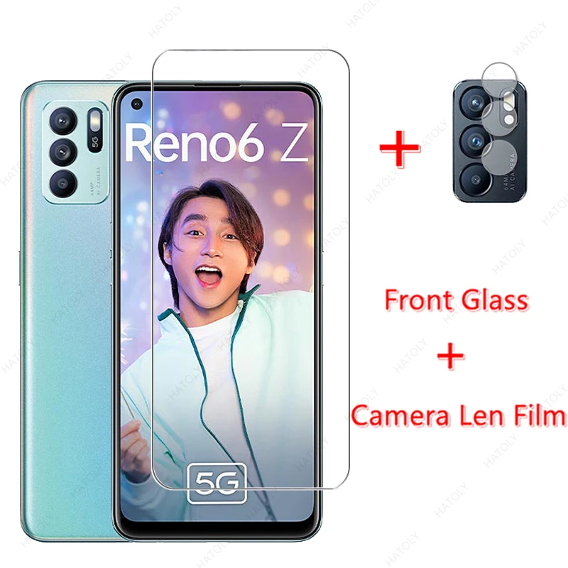 

Tempered Glass for OPPO Reno6 Z Glass for OPPO Reno6 Z Film Screen Protector HD Camera Len Film for OPPO Reno 6 Z