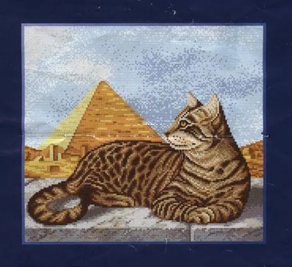 

zh-001 Egyptian leopard 38-35 Embroidery,DIY 14CT Unprinted Arts Cross stitch kits Set Cross-Stitching Home Decor