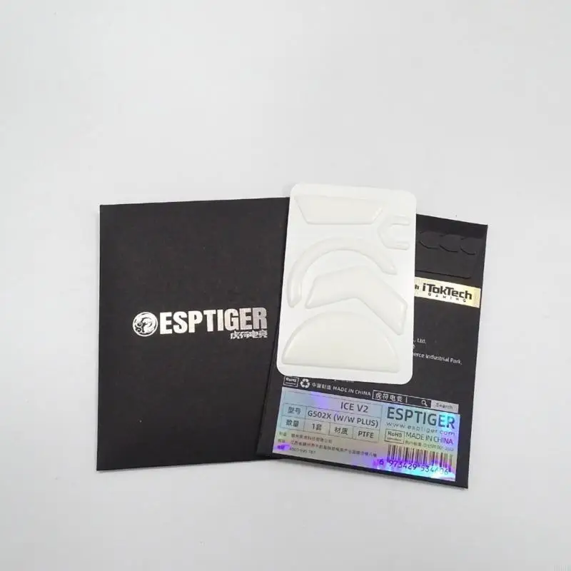 

R9UB Esportstiger Mouse Skates ICE Version Mouse Feet Pad For G502X Wireless Mice Glides Curved Edges White