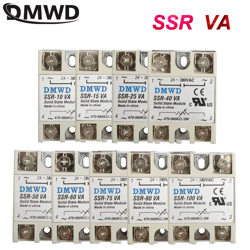 

Промышленное твердотельное реле SSR VA с защитным флагом SSR-80VA Управление постоянным током Радиатор постоянного тока SSR-10VA SSR-15VA SSR-25VA