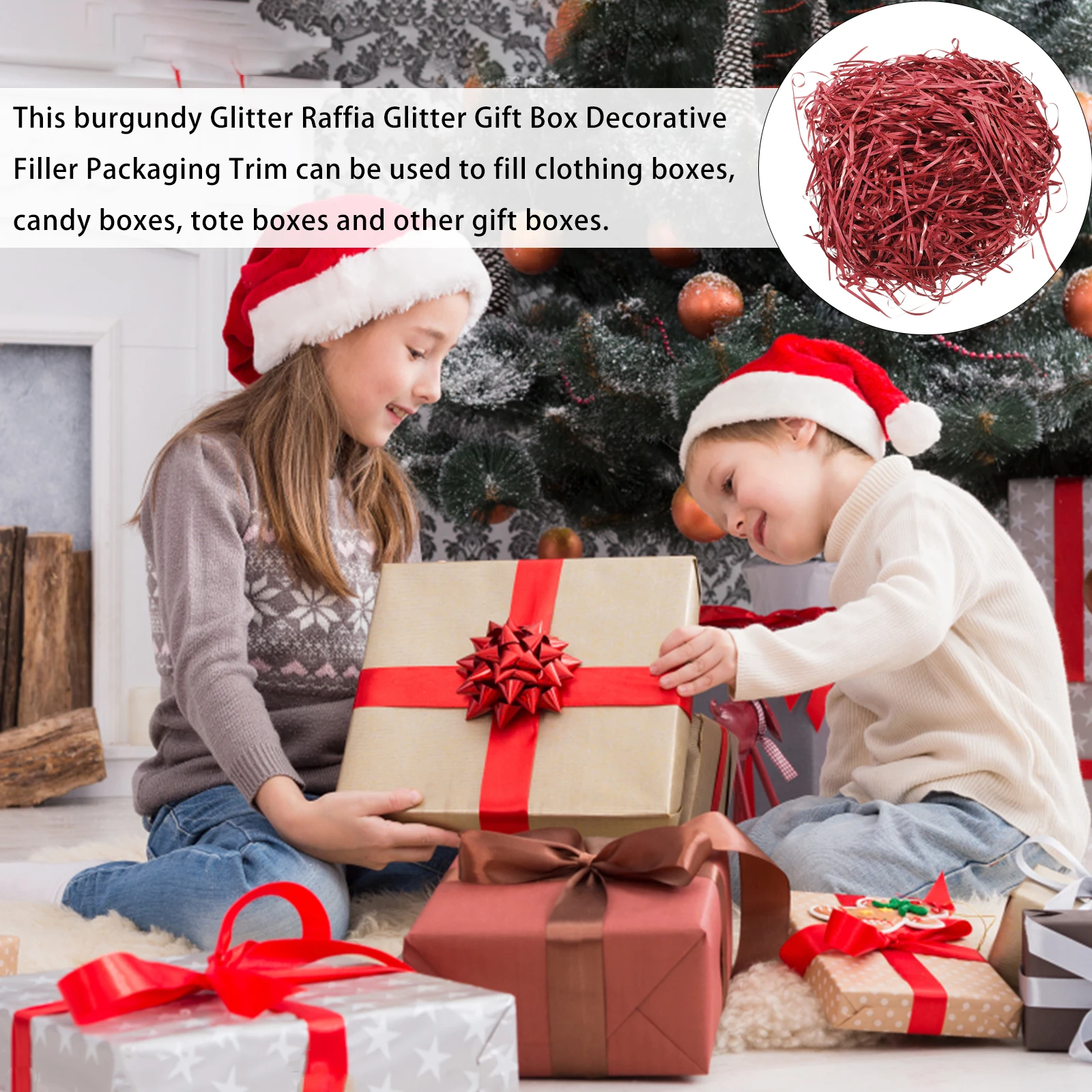 

Glitter Raffia Gift Gift Packaging Filling Decor Filler 2 Packs Plastic Decor Packaging Accessories C Chocolate Fillers