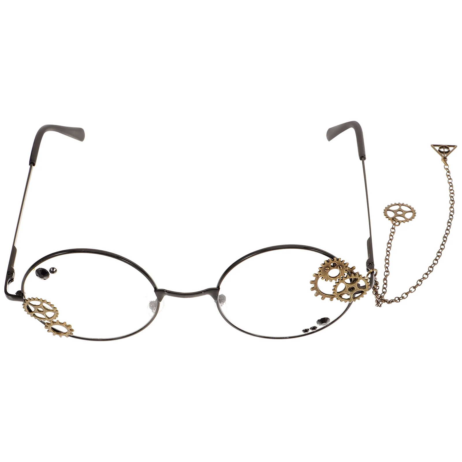 로리타 스팀펑크 안경 기어 안경 소품 파티 의상 액세서리 소녀들을 위한 선물 크리스마스 할로윈 로리타 파티 소품