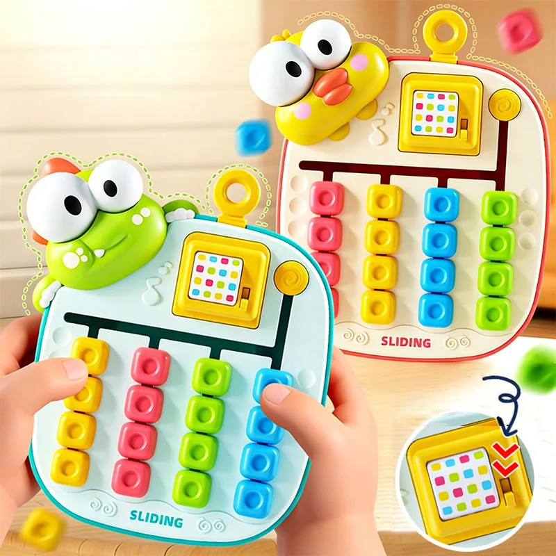 Montessori Four Color Matching Puzzles Walking Game Thinking Training Enlightenment Hand-eye Coordination Early Educational Toy