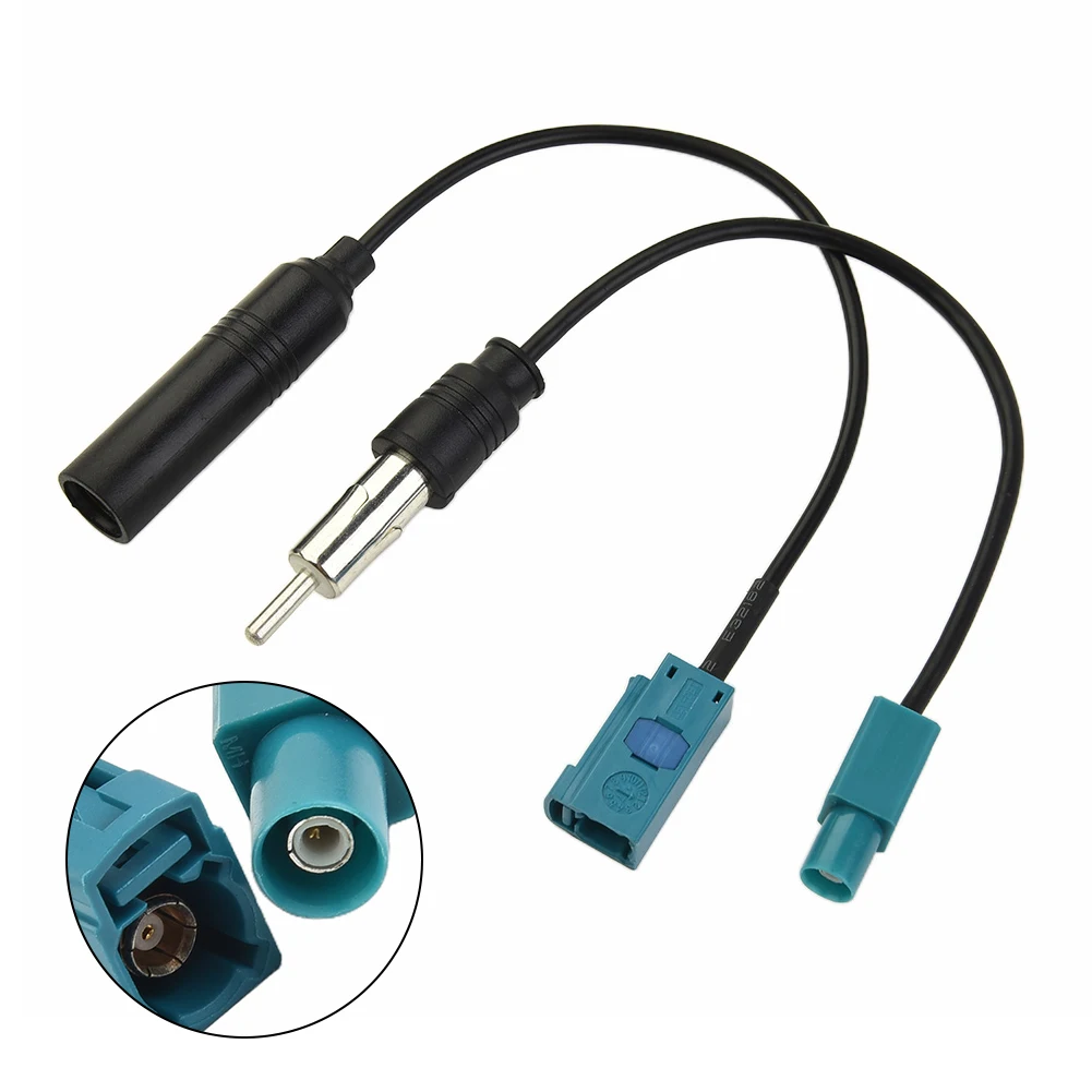 2Pcs Cars Stereo Radio Antenna Adapters Cables For Fakra- Z Male To DIN Plugs Converter For Car Stereo Heads Radio Antennas