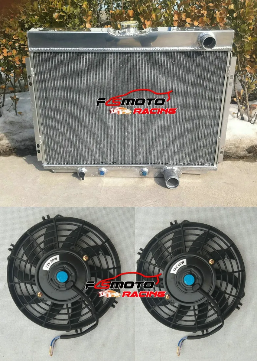 3ROW Aluminum Radiator+Fans For Ford Mustang 1968-1969 /Mercury Cougar 5.0 5.8 V8 1967-1970 1968 1969