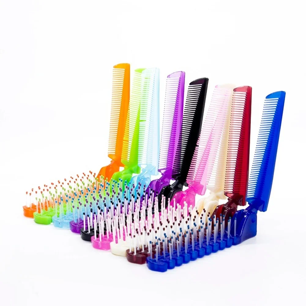 1pc Portable Travel Hair Comb Detangling Hair Brush Foldable Hair Brushes Massage Comb Anti-Static Combs Styling Tools