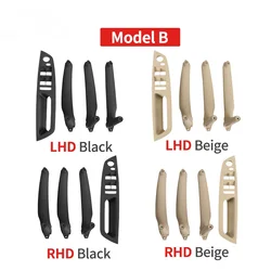 4Pcs Car Interior Door Handle Inner Panel Pull Trim Cover Handle Set Armrest For BMW E70 E71 E72 X5 X6 Series LHD RHD