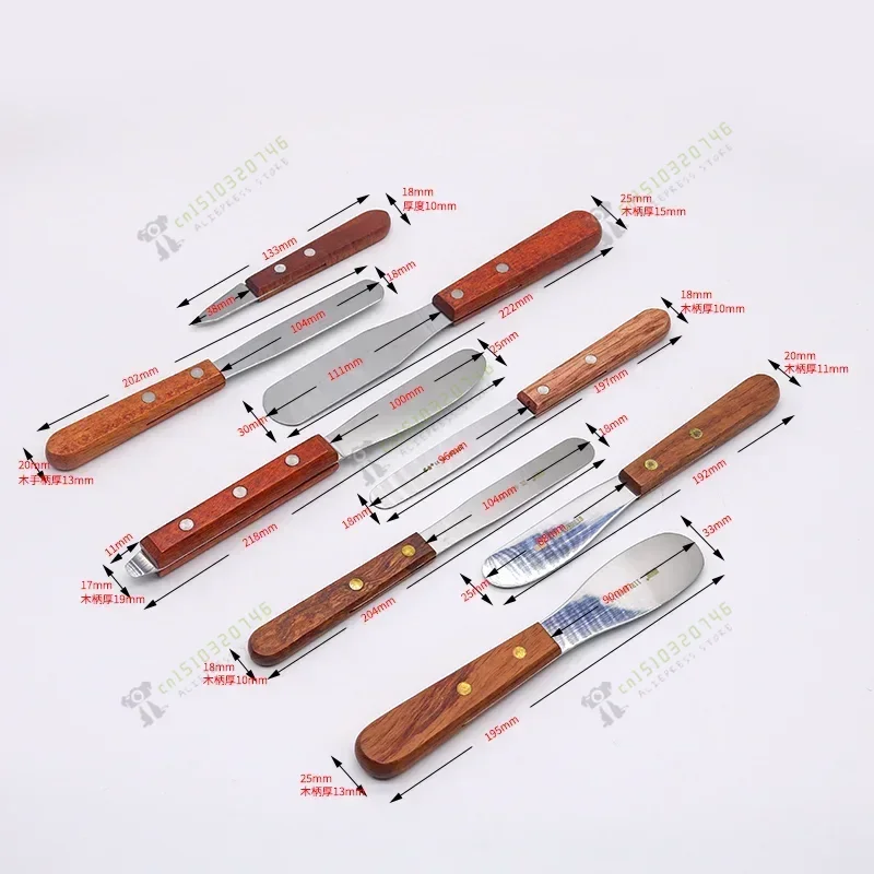 4Pcs Dental Plaster Spatula Alginate Mixing Knife Stainless Steel Dental Lab Material Plaster Spatula Dentist Tools