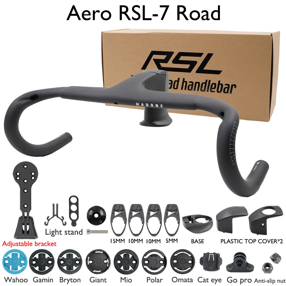 

SLR Gen7Carbon Black Matte Curve Handle for SLR Generation 7th Grid Frame, Built-in Cable, Fiber Road Bike Integrated Handle