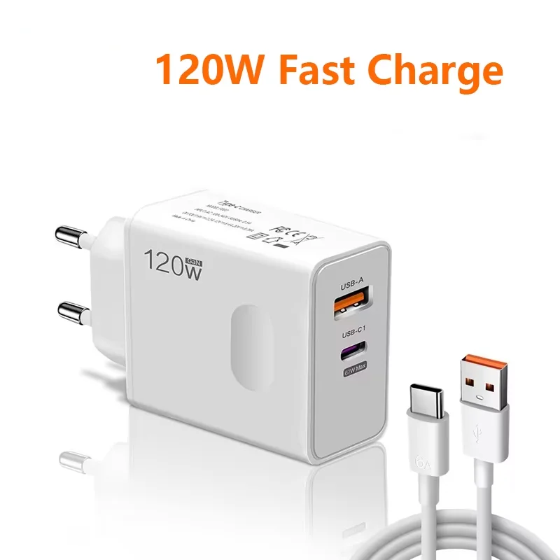 NONE 120 W Original Ladegerät Turbo Schnelle EU UNS UK Wand Hypercharge Adapter USB 6A Typ C Kabel Für Xiaomi 13 12 11 Ultra Redmi 3