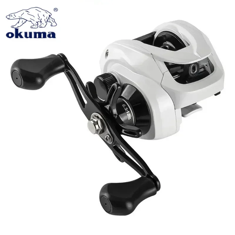 Imagem -03 - Okuma-água Gota Roda Carretel de Pesca Copo de Fio de Metal Freio Magnético Isca Carpa 6.3:1 10kg