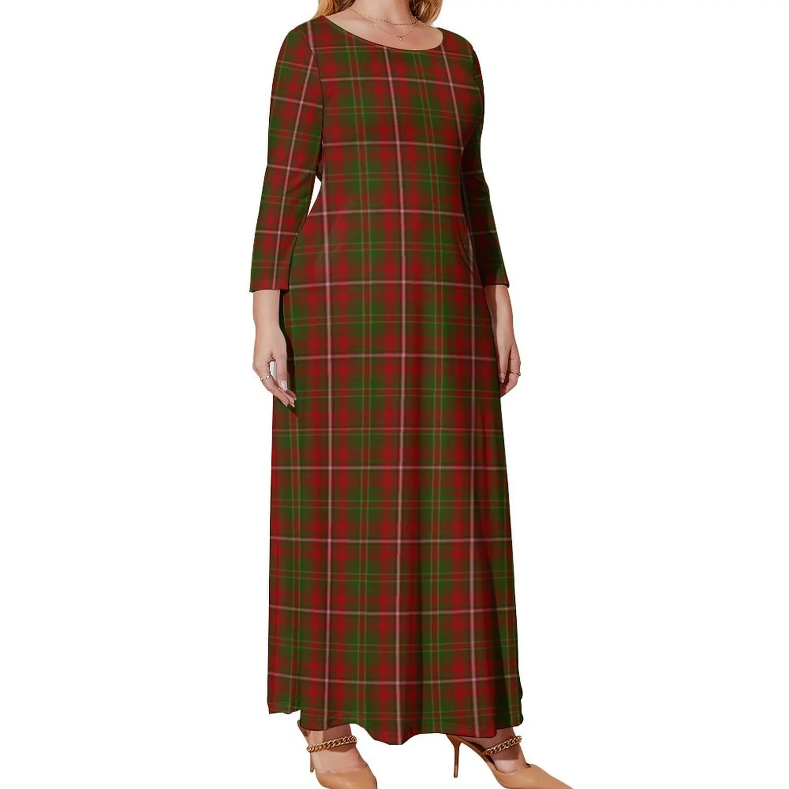 Hay Clan Tartan Long Sleeved Dress women's evening dresses elegant dress