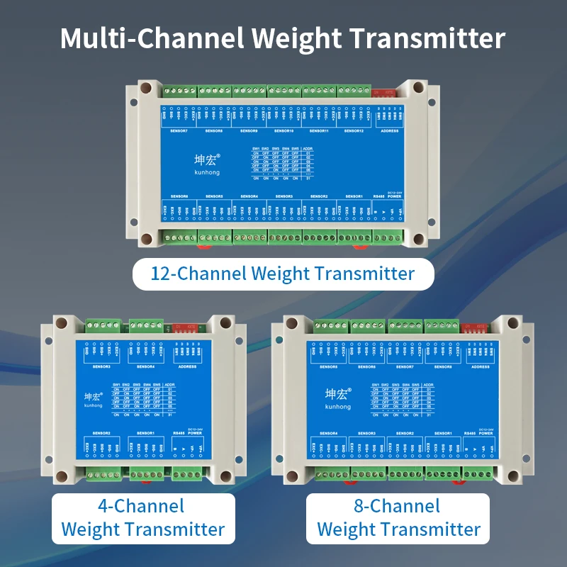 KM-3 4-Multi-channel Transmitter Modbus-RTU Converter RS485 Communication Weight Transmitter Module