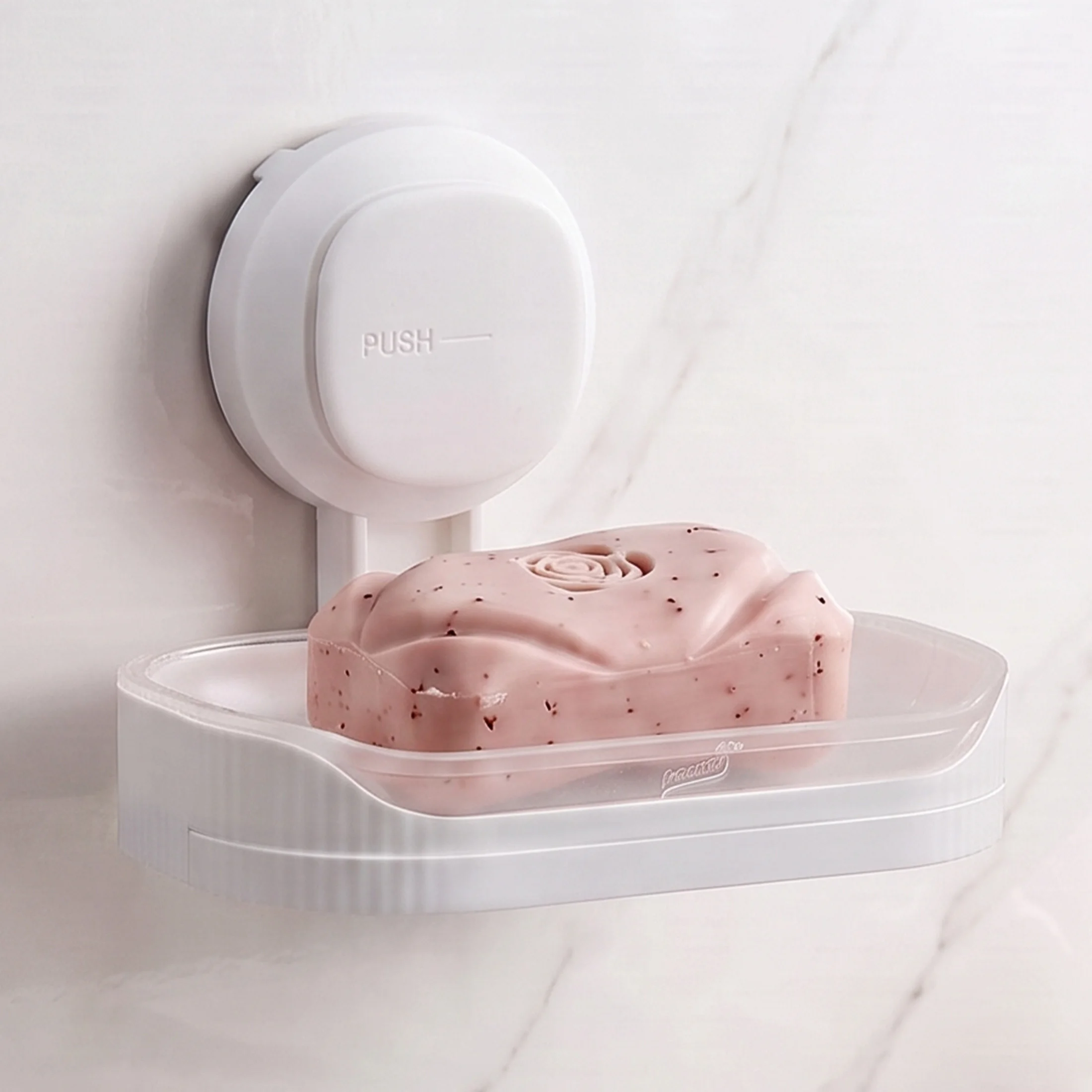 TAILI Soap Rack No Drilling Wall Mounted Suction Cup Soap Holder Soap Sponge Dish Bathroom Accessories Soap Dishes