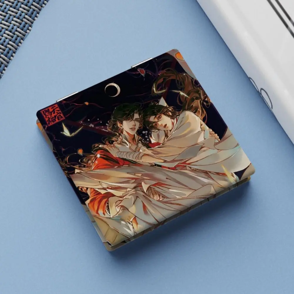 Anime Mo Dao Zu Shi Folding Mirror Tian Guan Ci Fu Grandmaster of Demonic Makeup Mirror Double-Sided Compact Cosmetic Mirror