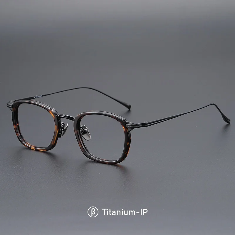 Titanium Eyeglass Frame Retro Polygonal Men's And Women's Eyeglass Frame Anti Blue Light Optical Prescription Frame 2123