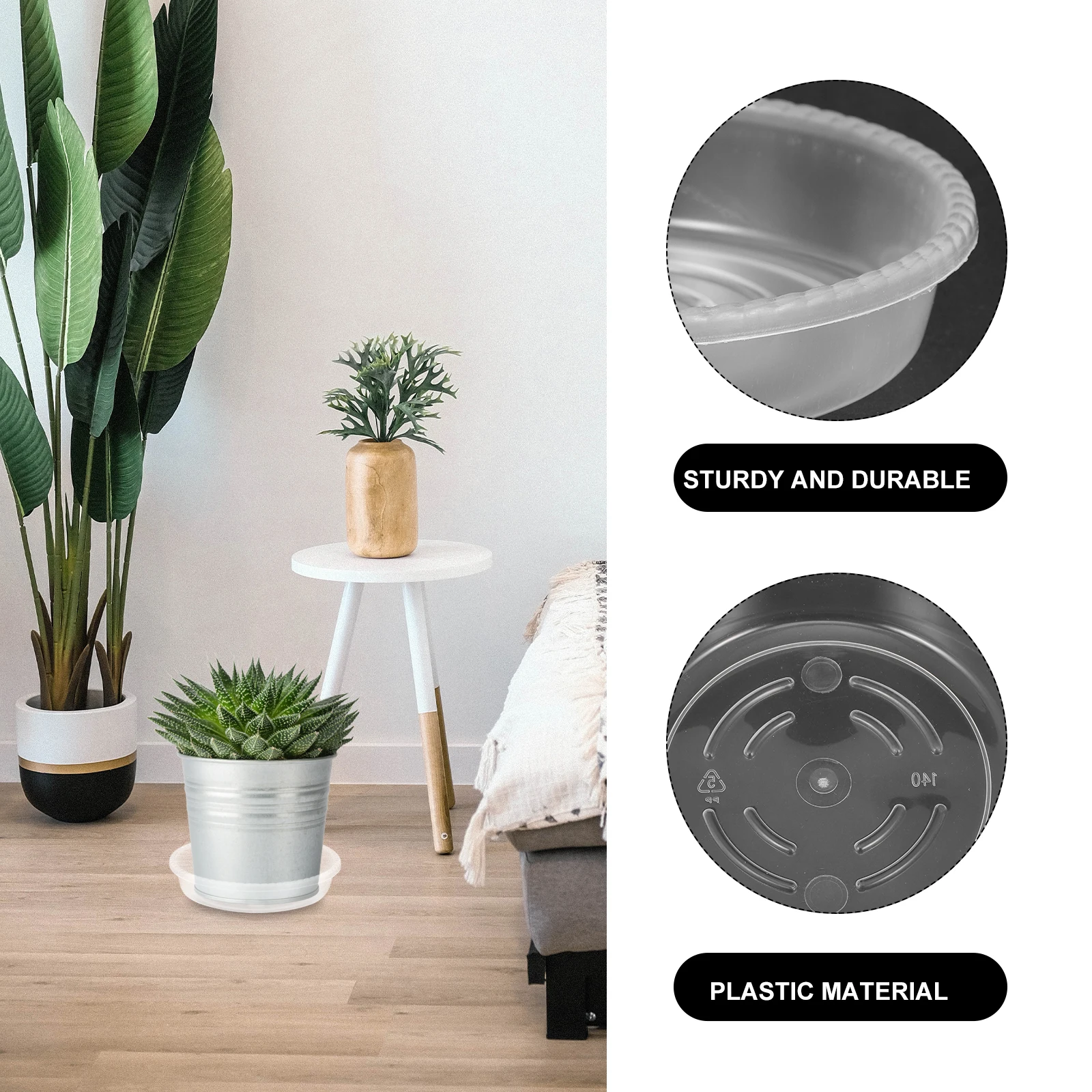 

30Pcs Plastic Flower Container Base Anti-Aging Fade-Resistant Suitable for Gardens and Balconies