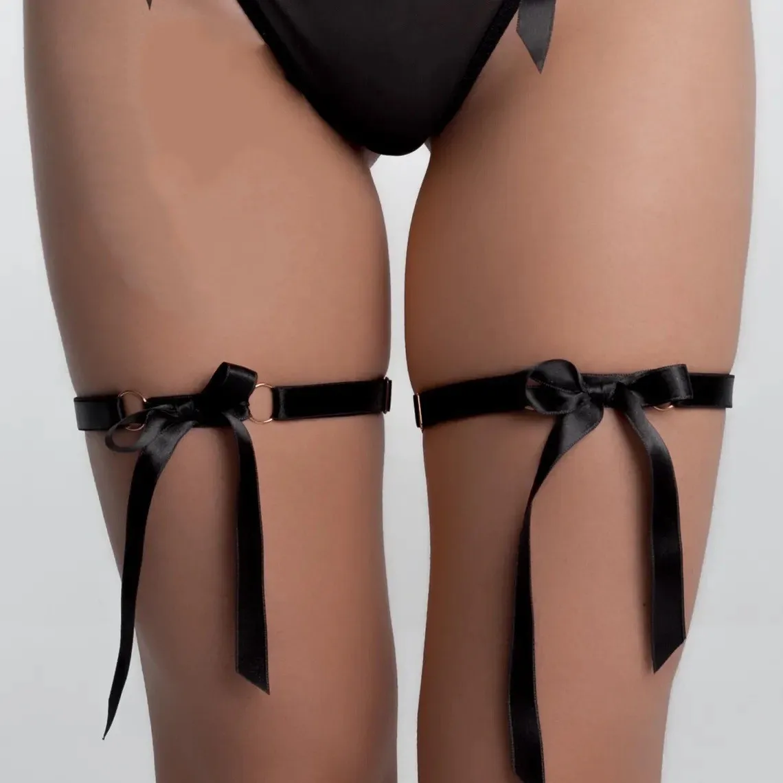 1 Paar elastische Harness-Braut-Bowknot-Strumpfgürtel-Beinring für Frauen und Mädchen, Party