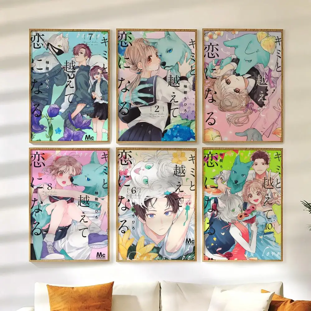 With You, Our Love Will Make It T-Through Poster Stickers Painting Self Adhesive Art Decals for Bedroom Living Room Home Decor