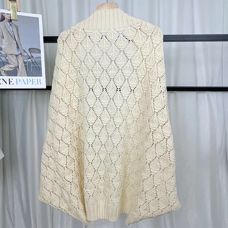 Women Cardigan Autumn Winter Single Breasted Cropped Blouses Korean Fashion Knitted Batwing Sleeve Mujer Coat Spring