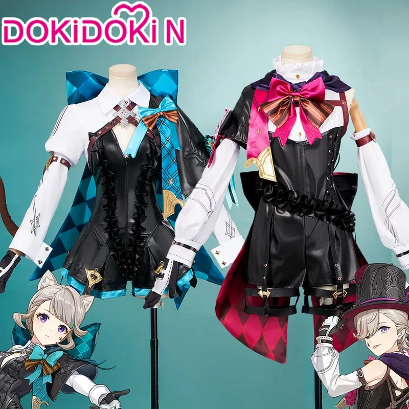 IN STOCK /Lynette Game Genshin Impact【XS-3XL】DokiDoki-N Lyney Cosplay Lyneytte Costume Plus Size Halloweena;2'k,8;c'