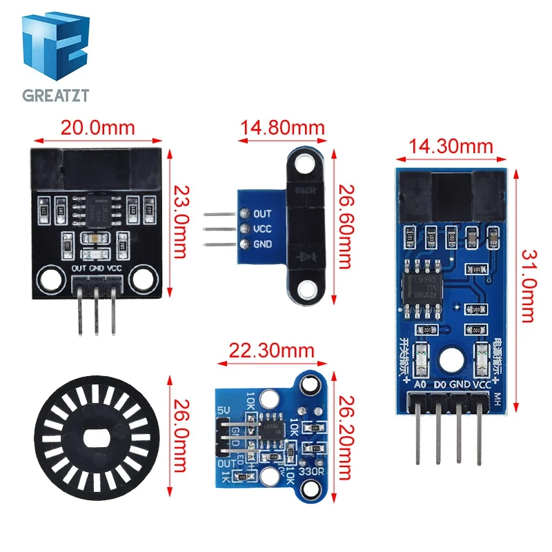 Photoelectric Beam Speed Sensor Module 3.3V-5V Slot-Type Optocoupler Tacho-Generator Counter For Arduino/51/AVR/PIC Diy Kit