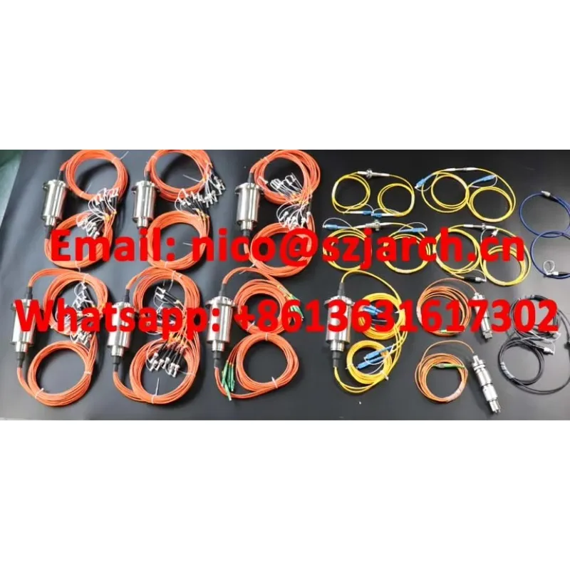 2026 Through bore electrical slip ring rotating joint slid fiber optic slip ring power 10 amp