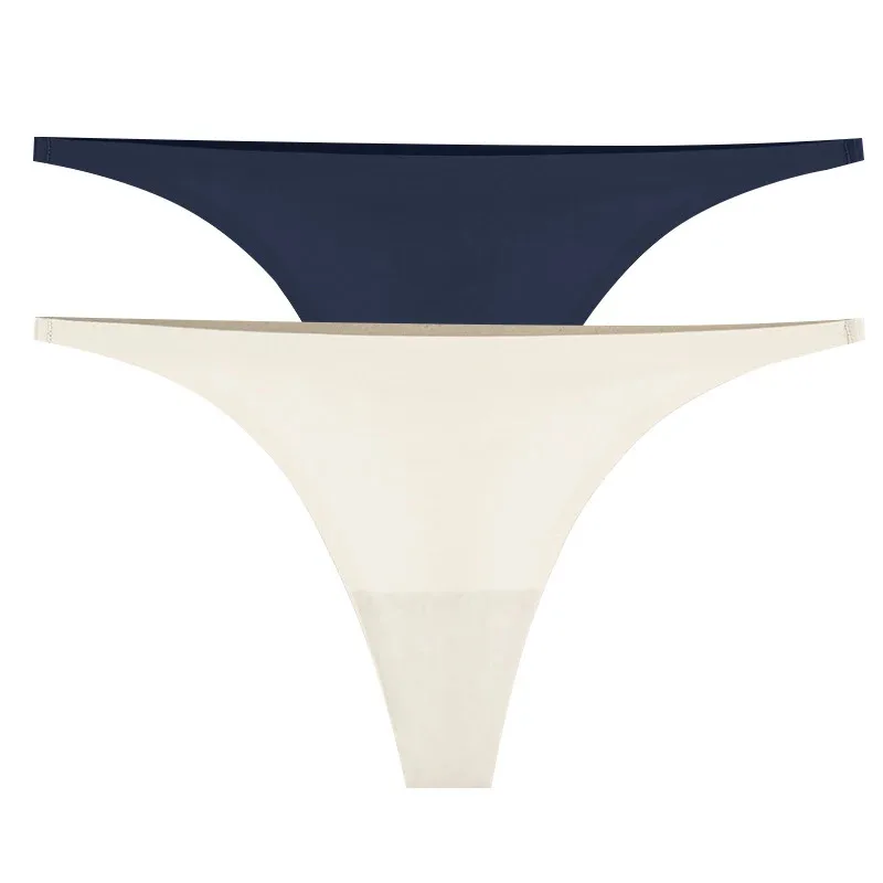 1-6 قطعة سراويل سلس الحرير الجليد سلس سراويل للنساء لينة رقيقة سيور امرأة الساتان الملابس الداخلية الإناث بيكيني سلسلة سراويل