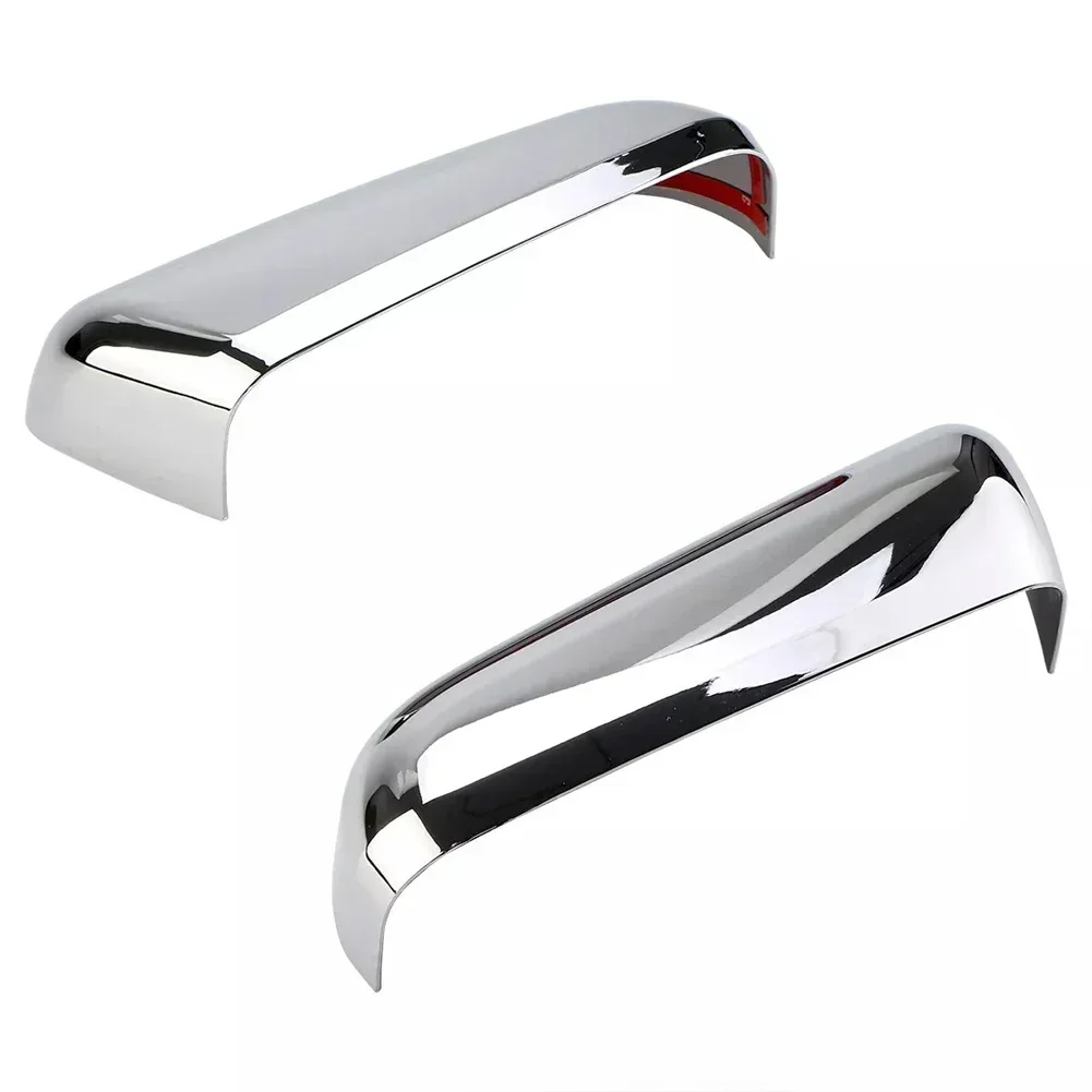 2pcs Chrome Top Half Mirror Covers For Ford F-150 09-14 2 Door 4 Door Side View Easy Installation Waterproof Car Accessories