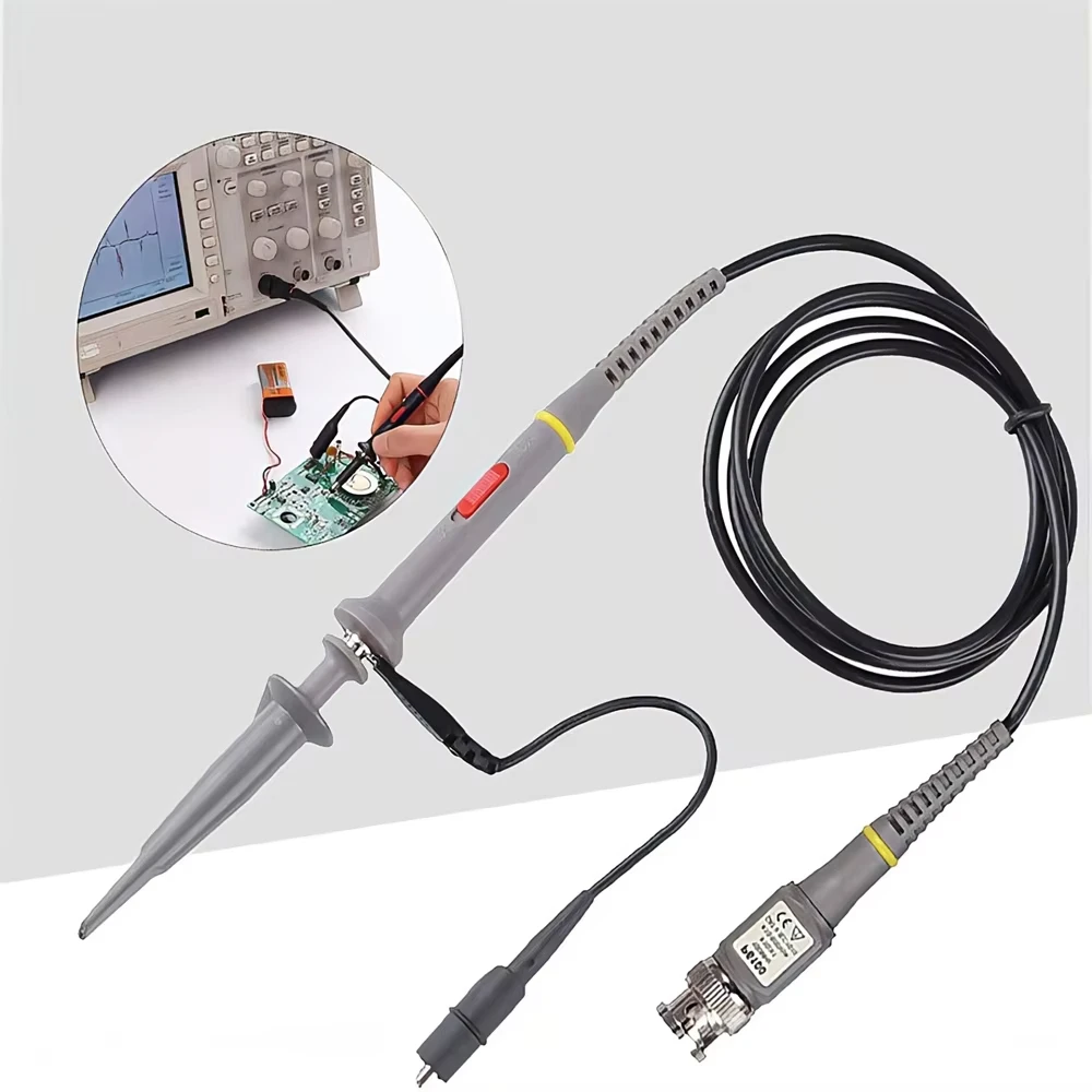 1/2 Pcs P6100 Oscilloscope Probe Set 100MHz 300V 1X 10X High Precision Alligator Clip Test Low Passive Limpedance Attenuation