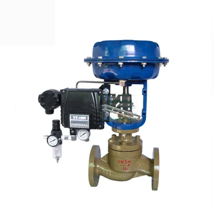 صمام تعديل هوائي من الفولاذ المقاوم للصدأ 304 Globe Va-lve مع محدد موضع ذكي 4-20mA صمام تحكم تنظيم #6