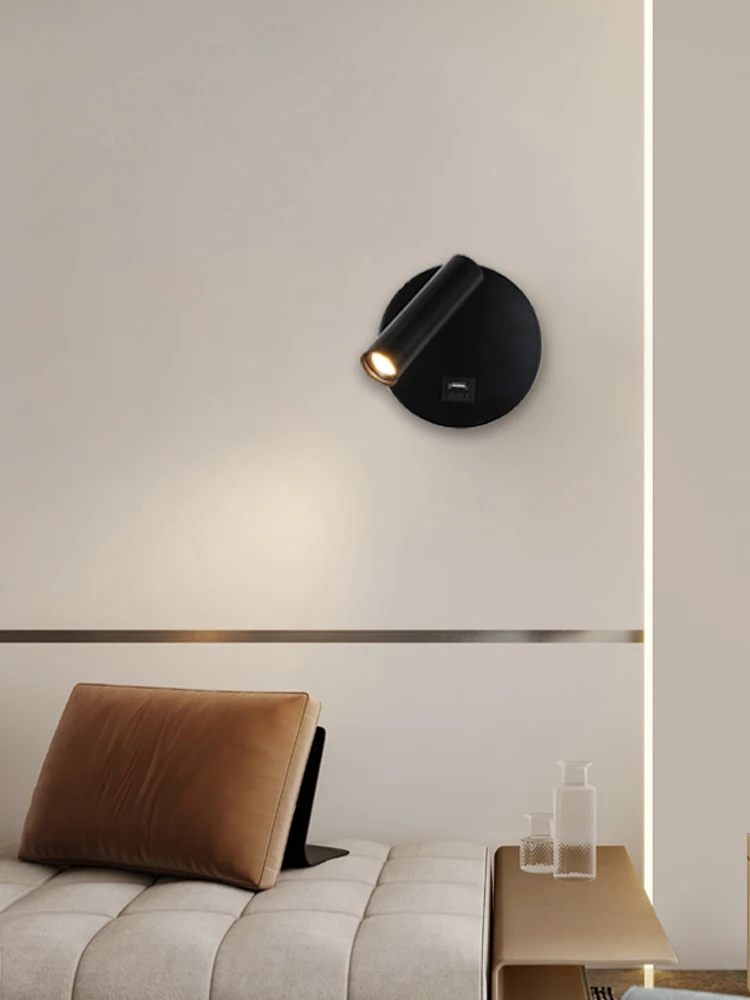 Applique murale LED moderne avec interrupteur applique intérieure chambre hôtel chambre d'amis chevet lecture mur LED lampe décoration éclairage