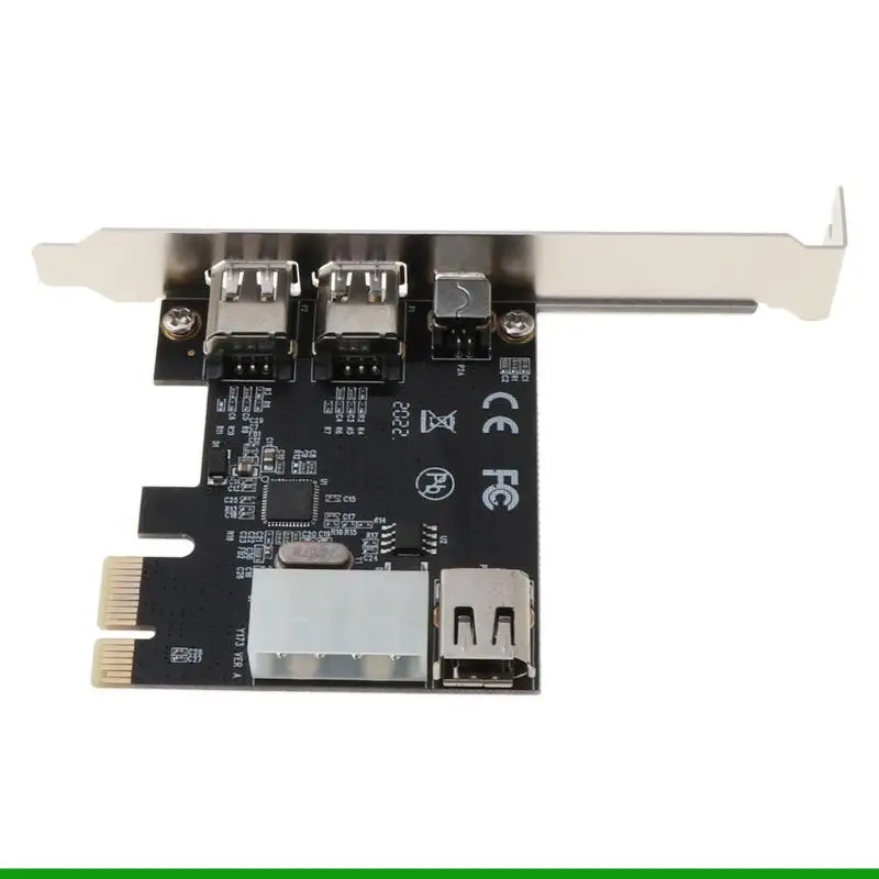 U55C 4 Port (3+1) IEEE 1394 Firewire 1394A & 1394A PCIe Card for Windows 8 10