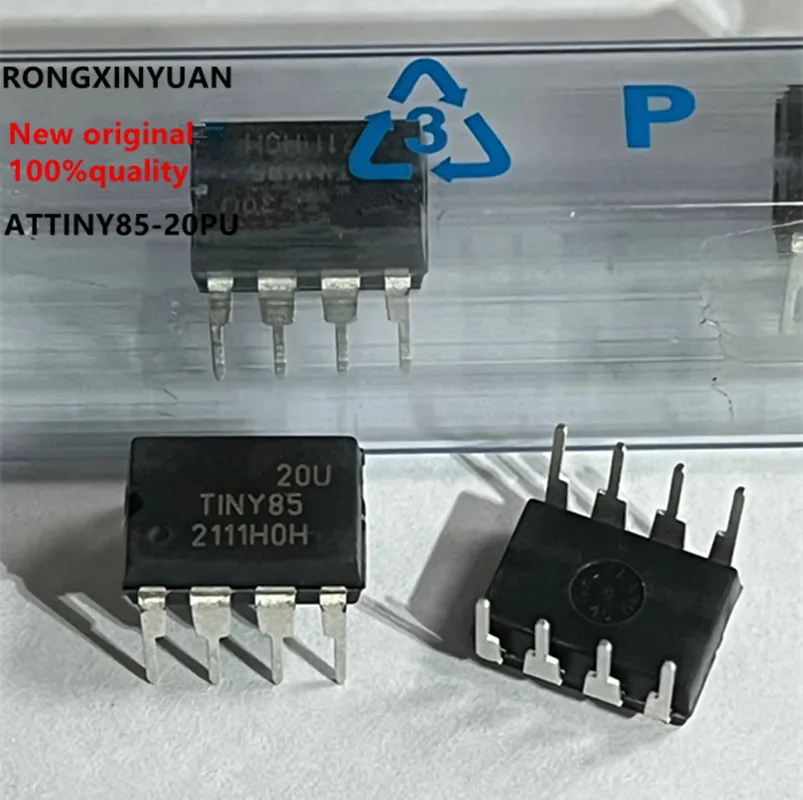 5pcs New Original ATTINY85-20PU  TINY85 DIP-8 8-bit microcontroller chip