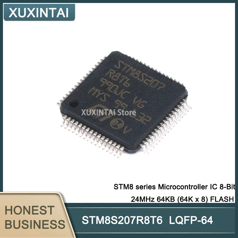 5Pcs/Lot  New Original   STM8S207R8T6  STM8S207  STM8 STM8S Microcontroller IC 8-Bit 24MHz 64KB (64K x 8) FLASH