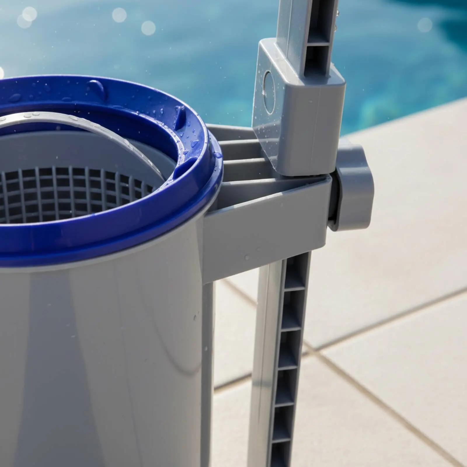 Pool Skimmer Basket Anti-Clog Pool Debris Strainer Through-Wall Skimmer Basket Easy to Clean Sturdy Plastic for Outdoor